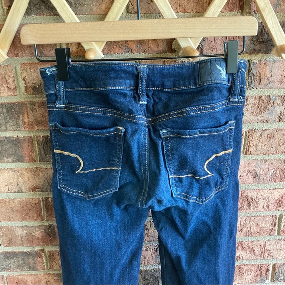 { AEO } Dark Wash Super Stretch Skinny Jeggings Jeans - Picture 8 of 11